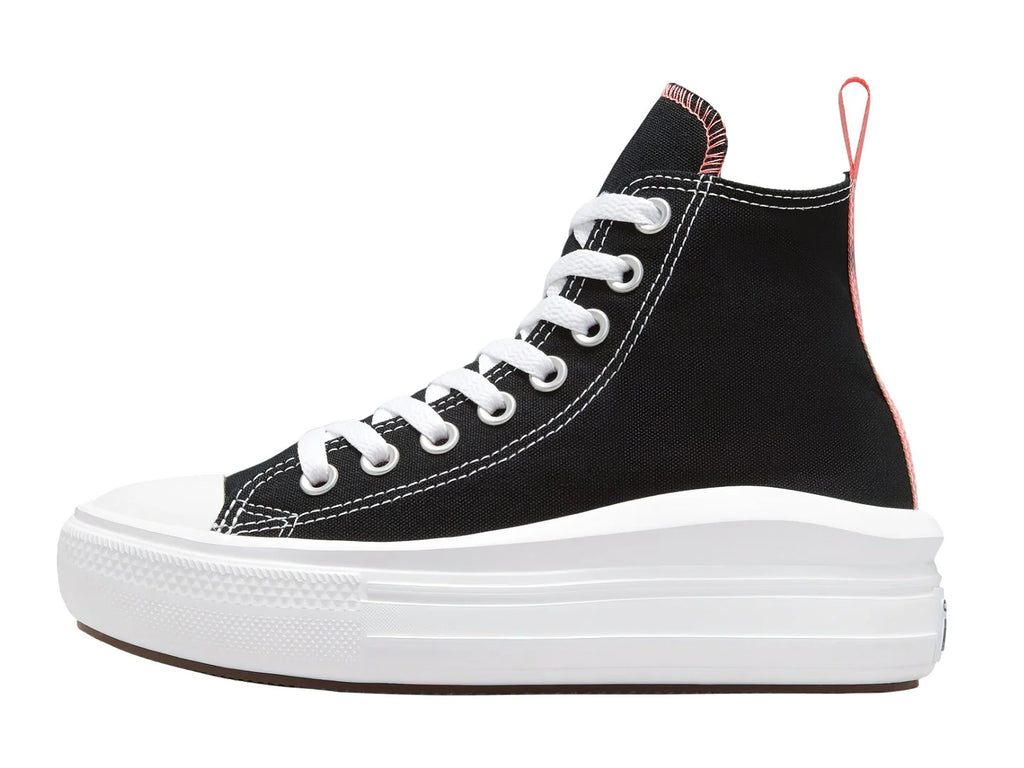 Tenis Converse Chuck Taylor All Star Move Hi Negro y Rosa para Niña