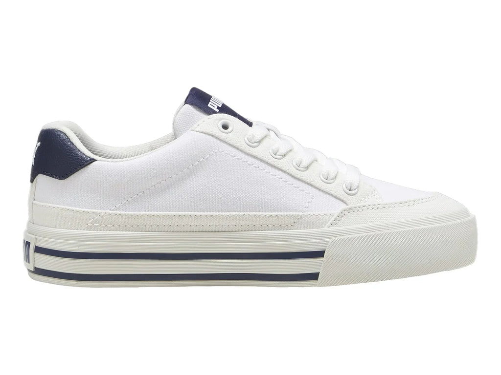 Tenis PUMA Court Classic Vulc Blanco y Azul para Niño