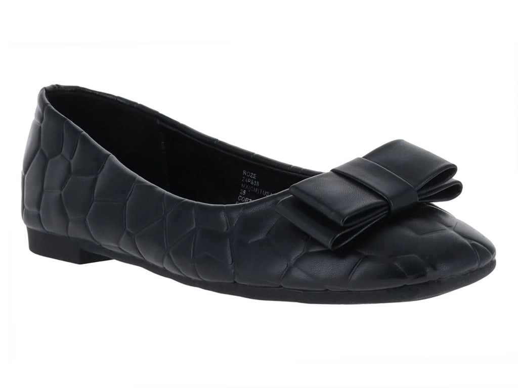 Zapatos Planos Roze Negros para Mujer