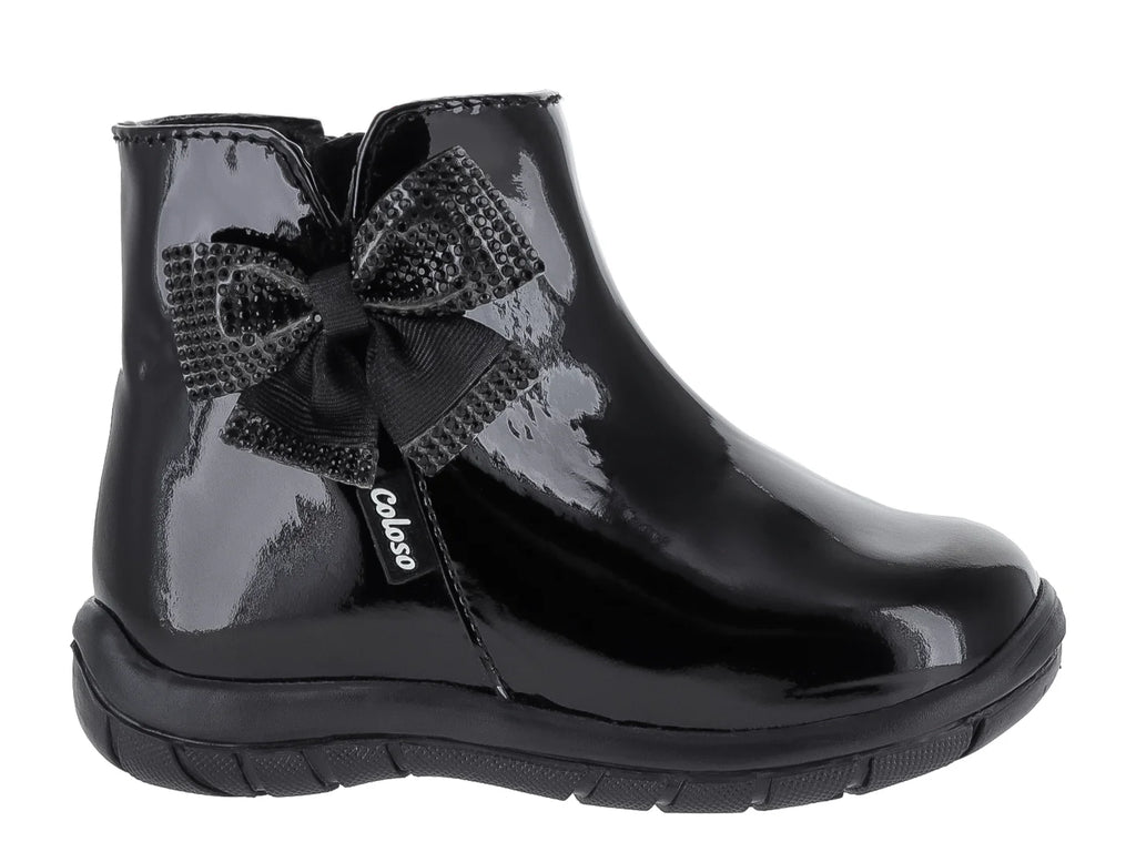 Botas Coloso Negro Charol para Niña