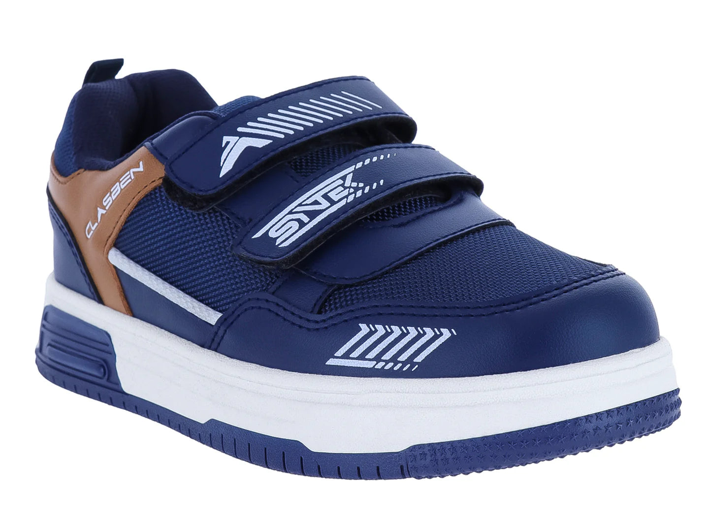 Tenis Clasben Marino Camel para Niño