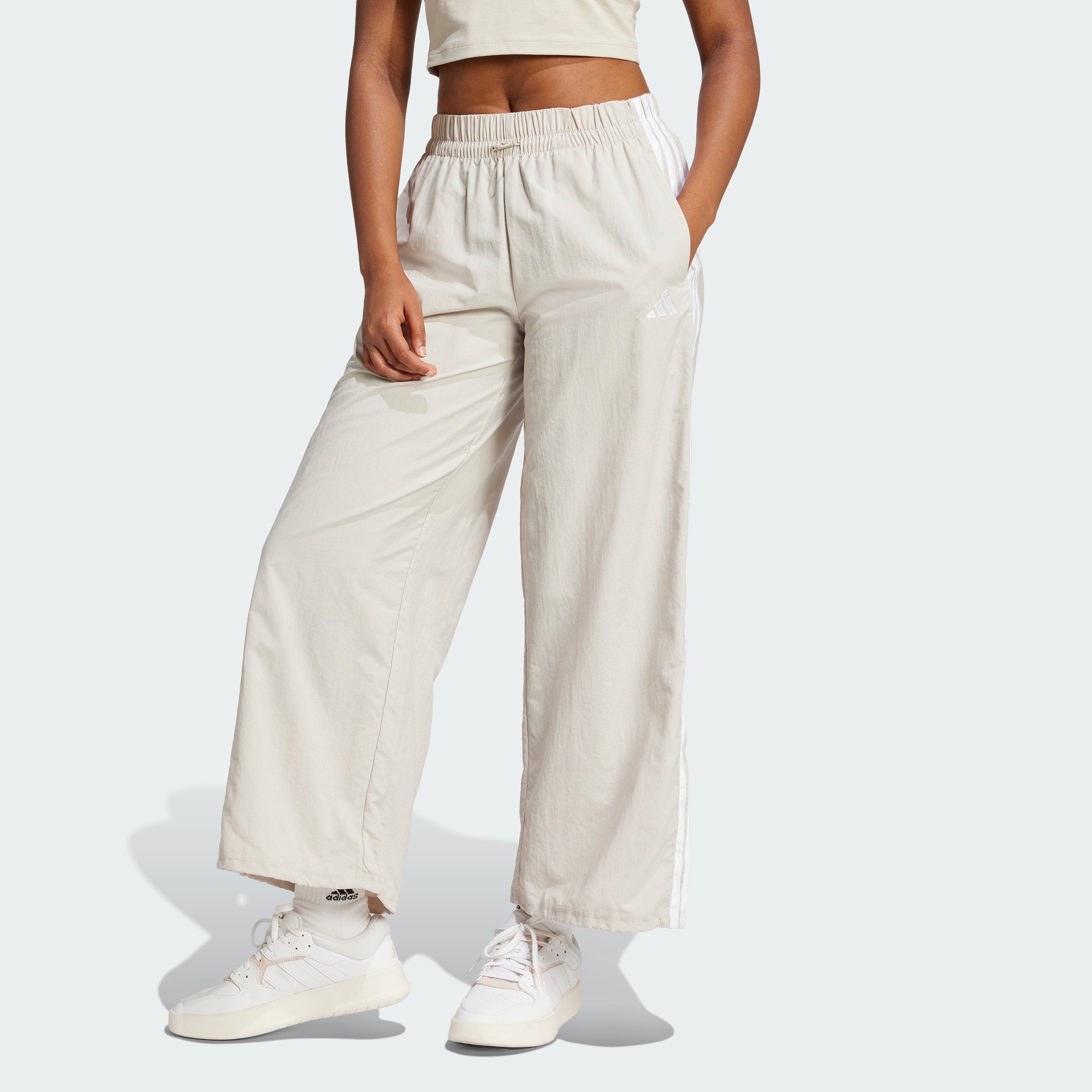 Women's adidas Essentials 3-Stripes Lifestyle Woven Parachute Pants