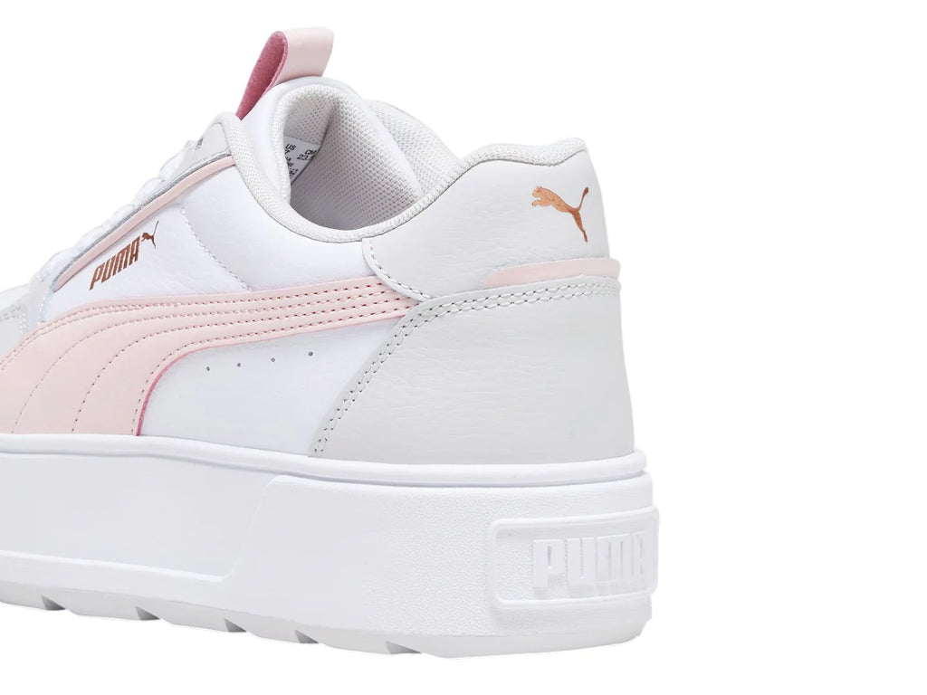 Tenis PUMA Blanco Rosa y Gris para Mujer