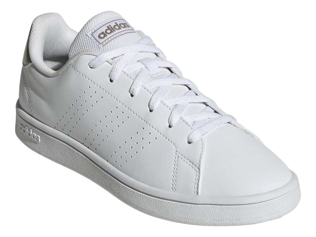 Tenis Adidas Advantage Base Blancos y Champagne para Mujer