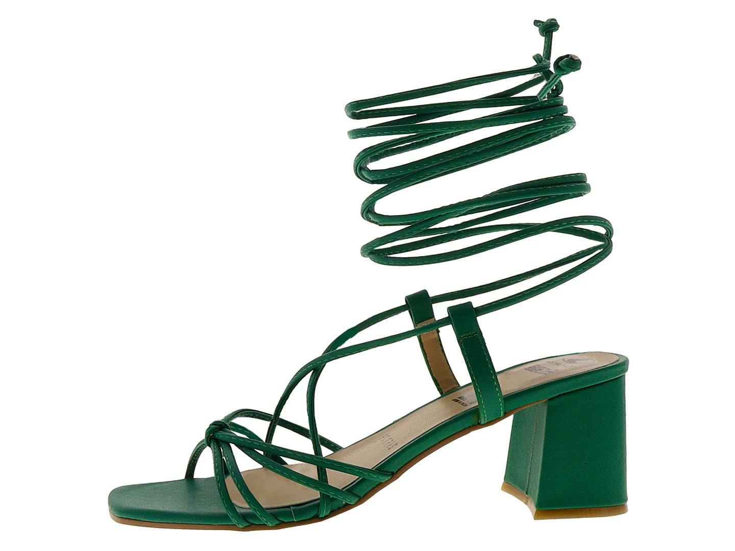 Sandalias Sary Verde Bandera Lace Up para Mujer