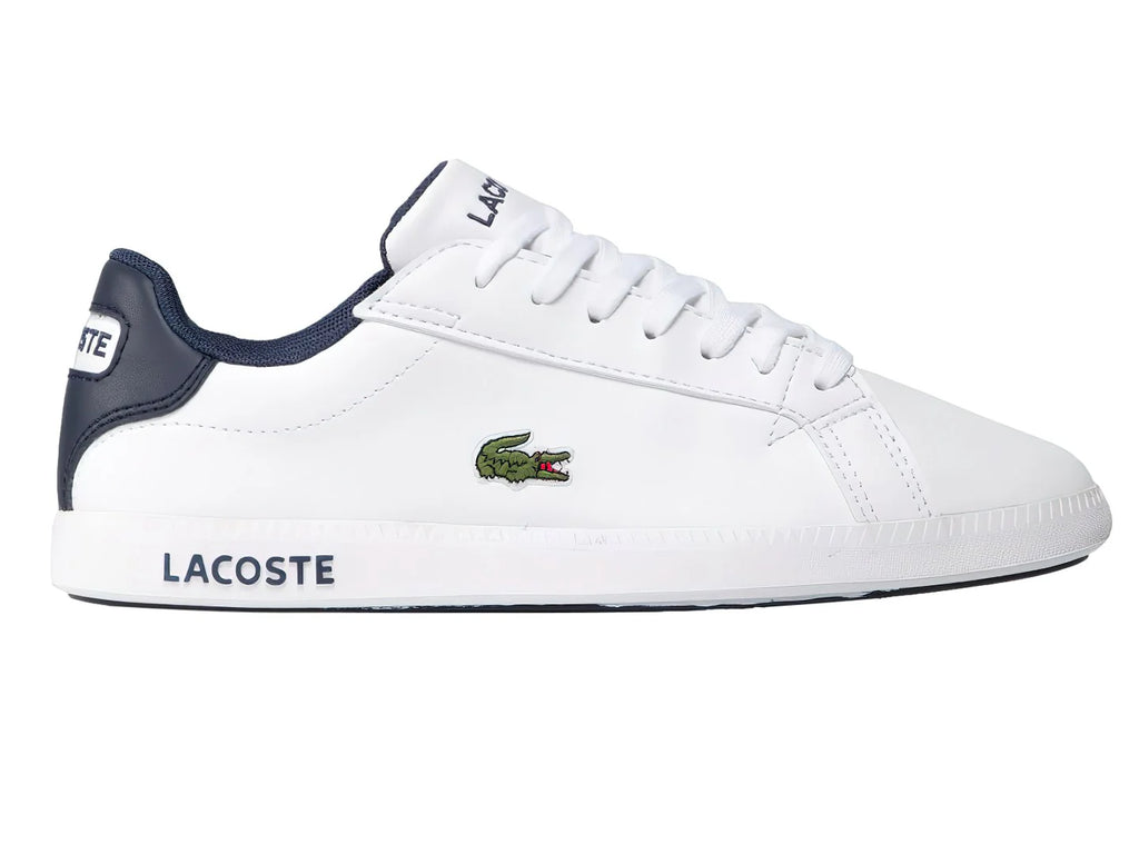 Tenis Lacoste Graduate Blanco y Azul Marino para Niño