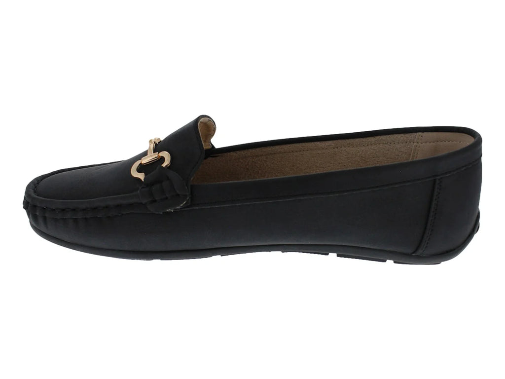 Zapatos Mocasines Comfort Fit Negros para Mujer