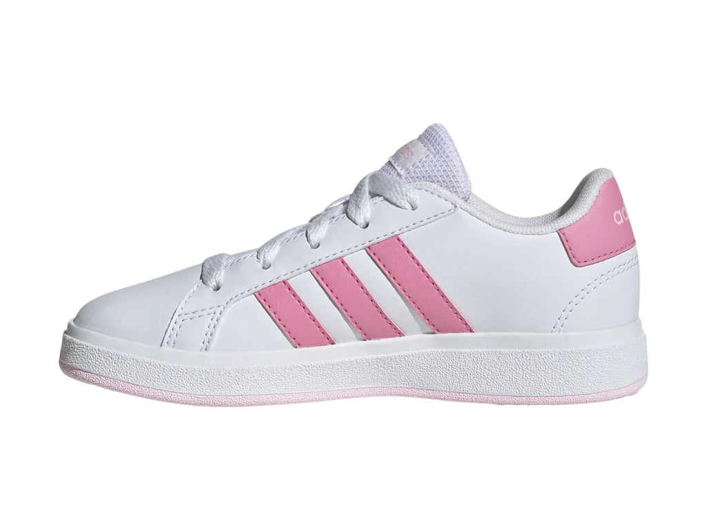 Tenis Adidas Grand Court 20 Blanco y Rosa para Niña