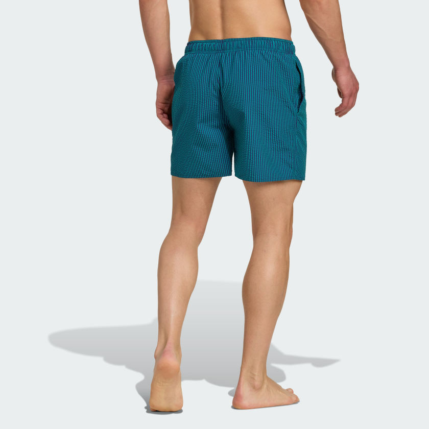 Men's adidas Seersucker Stripy Swim Shorts 5-Inch