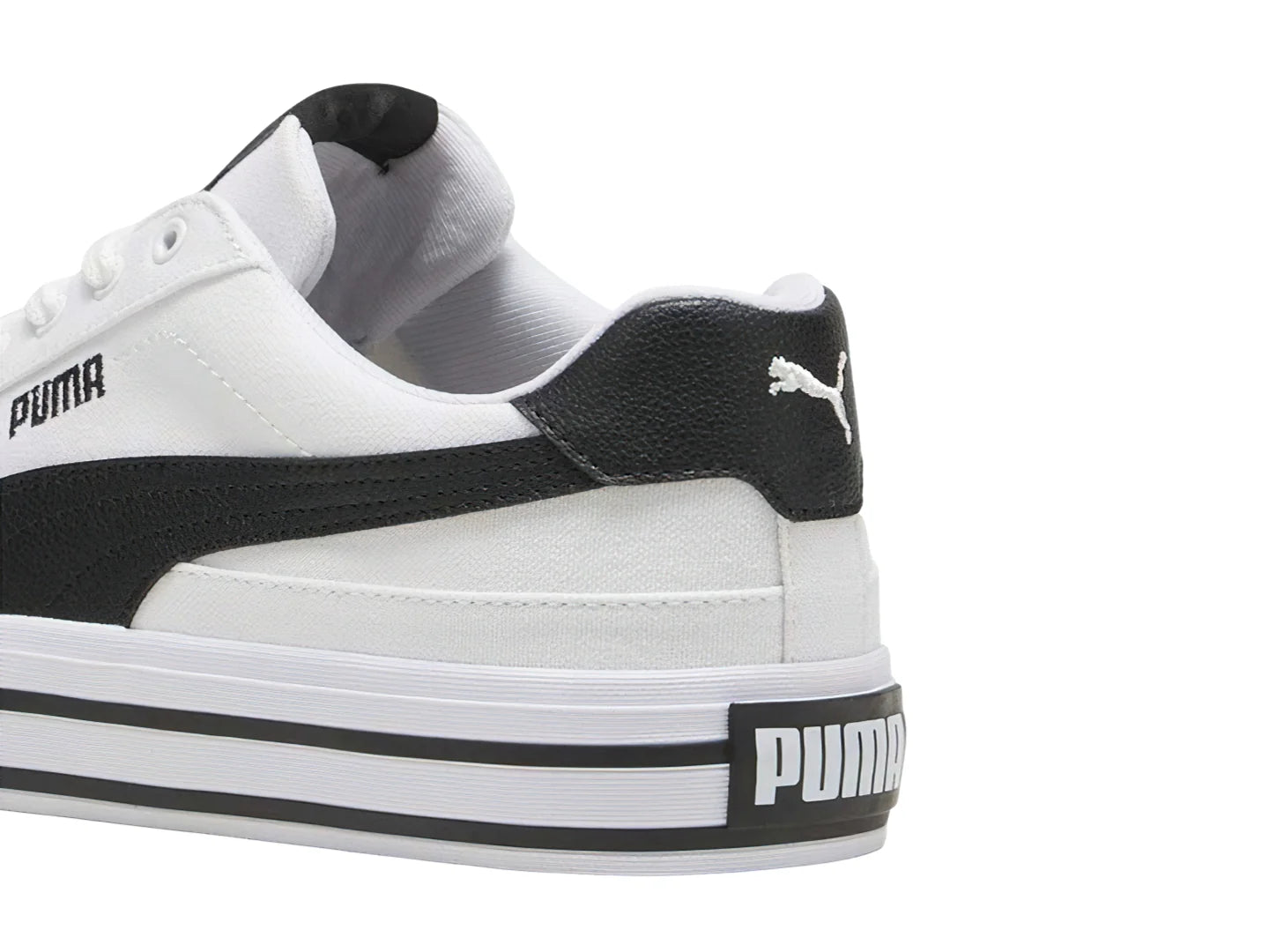 Tenis PUMA Court Classic Vulc Blanco y Negro para Hombre