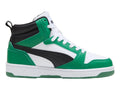 Tenis PUMA Rebound V6 Mid Blanco y Verde para Niño