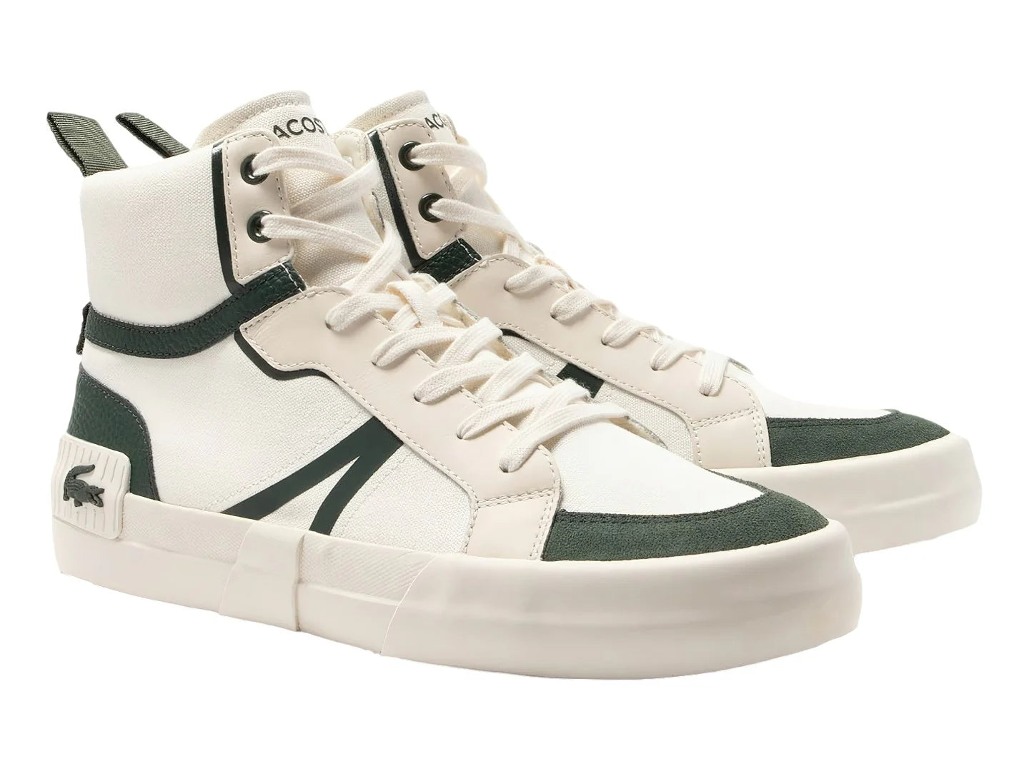 Tenis Lacoste Blanco y Verde para Mujer