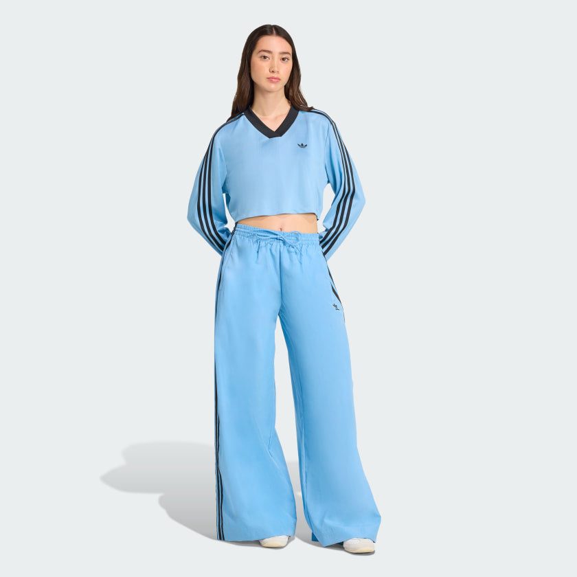 Women's adidas Adicolor Soccer Jacquard Crop Long-Sleeve Top