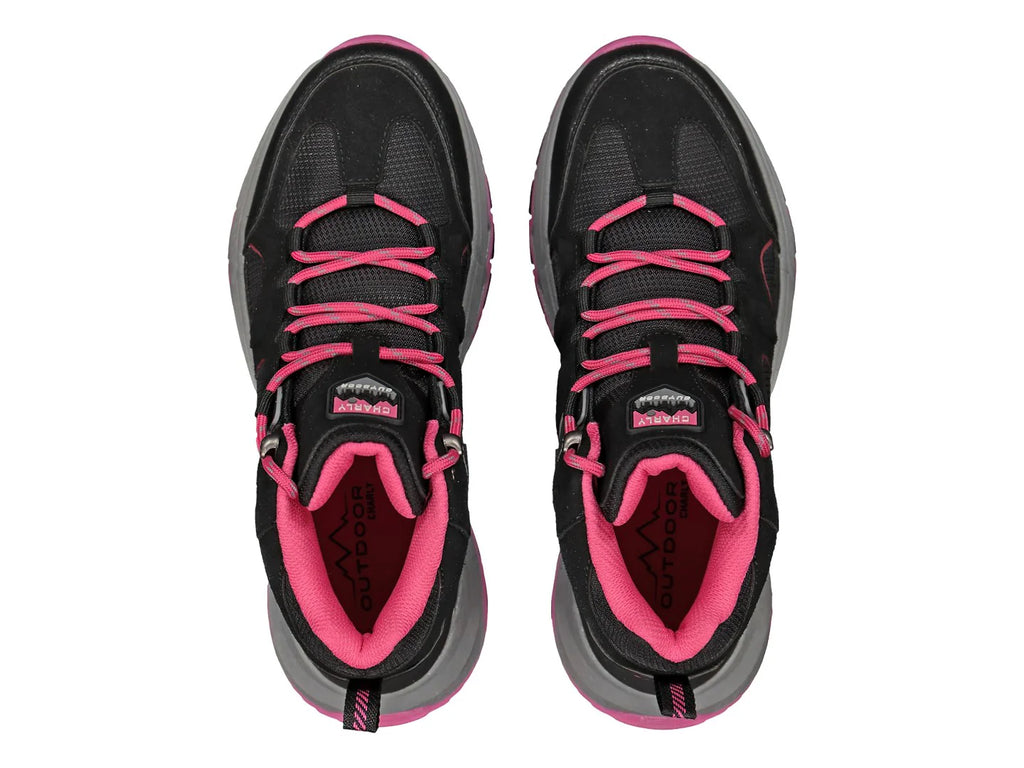 Tenis Botín Charly Negro con Rosa para Mujer