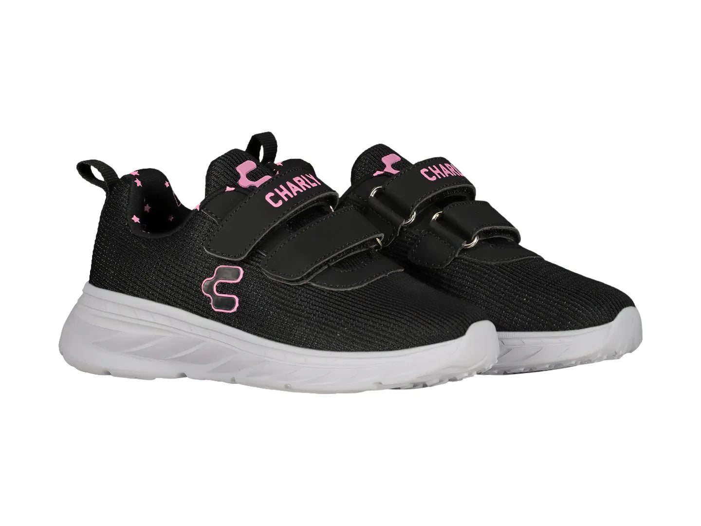 Tenis Charly Negro con Rosa para Niña