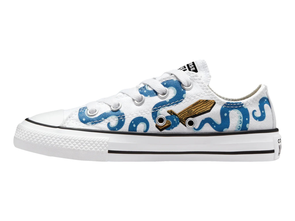 Tenis Converse Chuck Taylor All Star Blanco y Azul para Niño