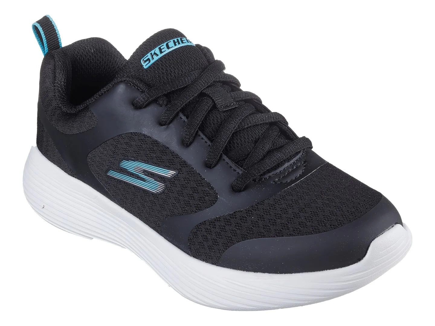 Tenis Skechers Go Run 400 V2 Negro y Azul para Niña