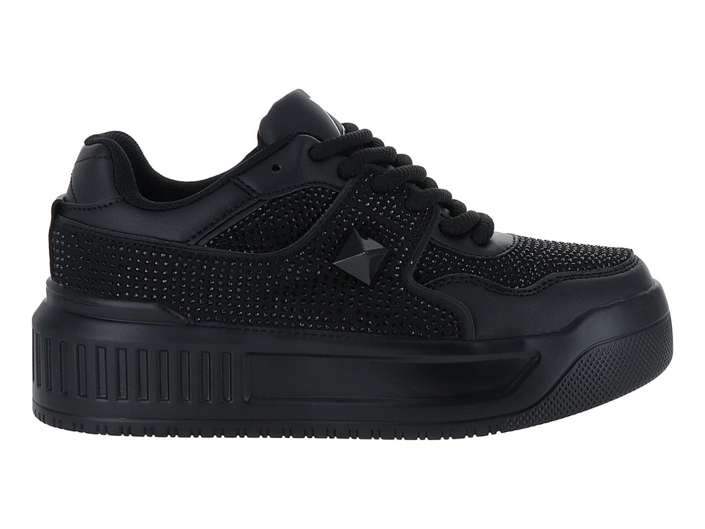 Tenis ATOK Negros con Cristales para Mujer