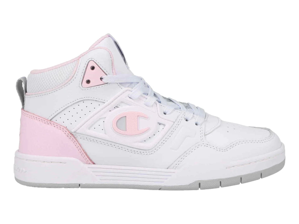 Tenis Champion 5 on 5 Hi Blanco y Rosa para Niña