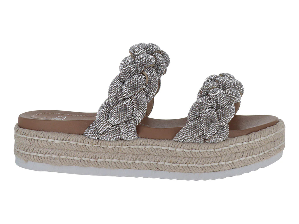 Sandalias Gillio Plata Trenzadas para Mujer