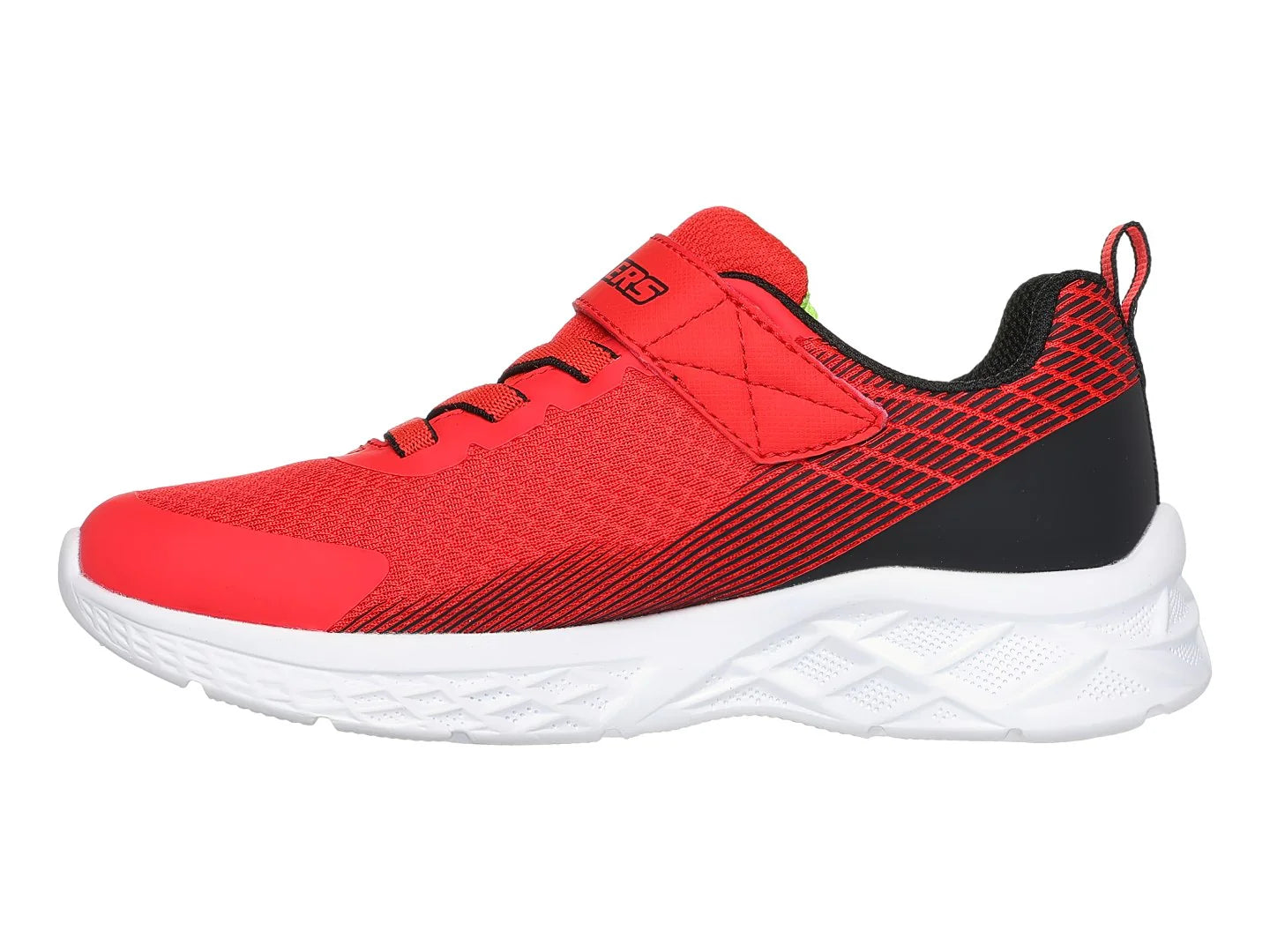 Tenis Skechers Microspec II Rojo y Negro para Niño