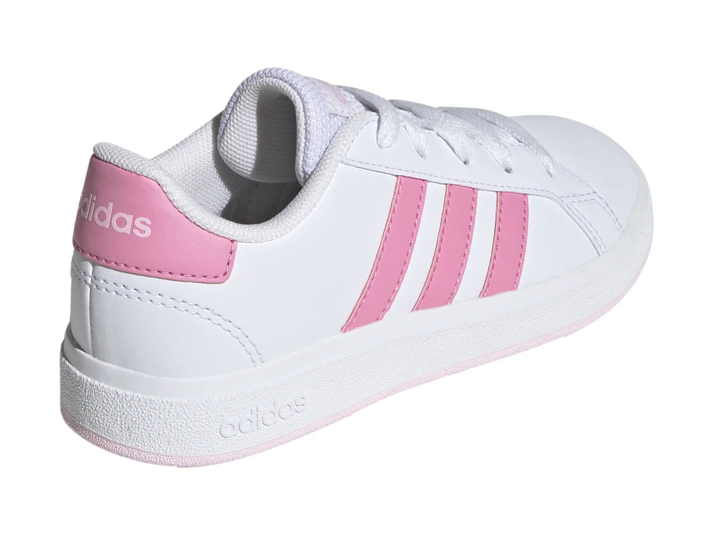 Tenis Adidas Grand Court 20 Blanco y Rosa para Niña