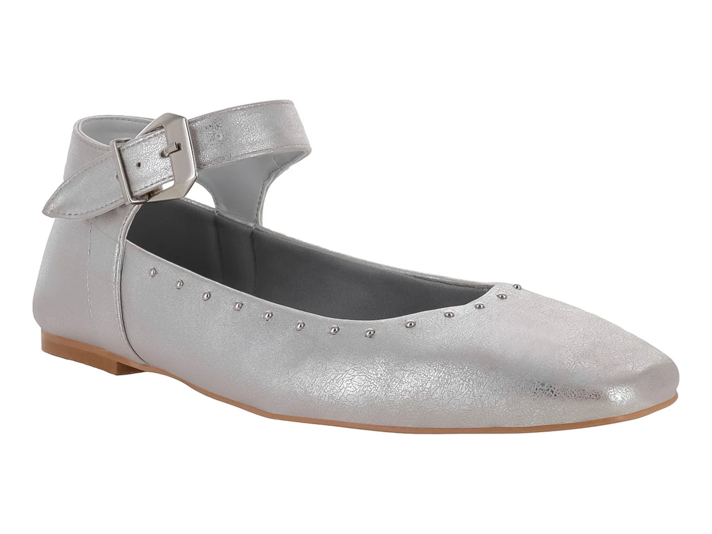 Zapatos Planos Senties Color Plata para Mujer
