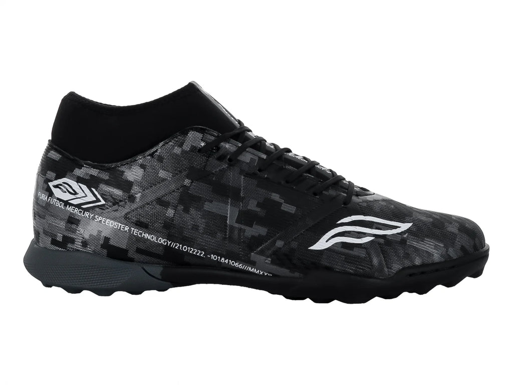 Tenis de Fútbol Furia Negro Plata para Hombre