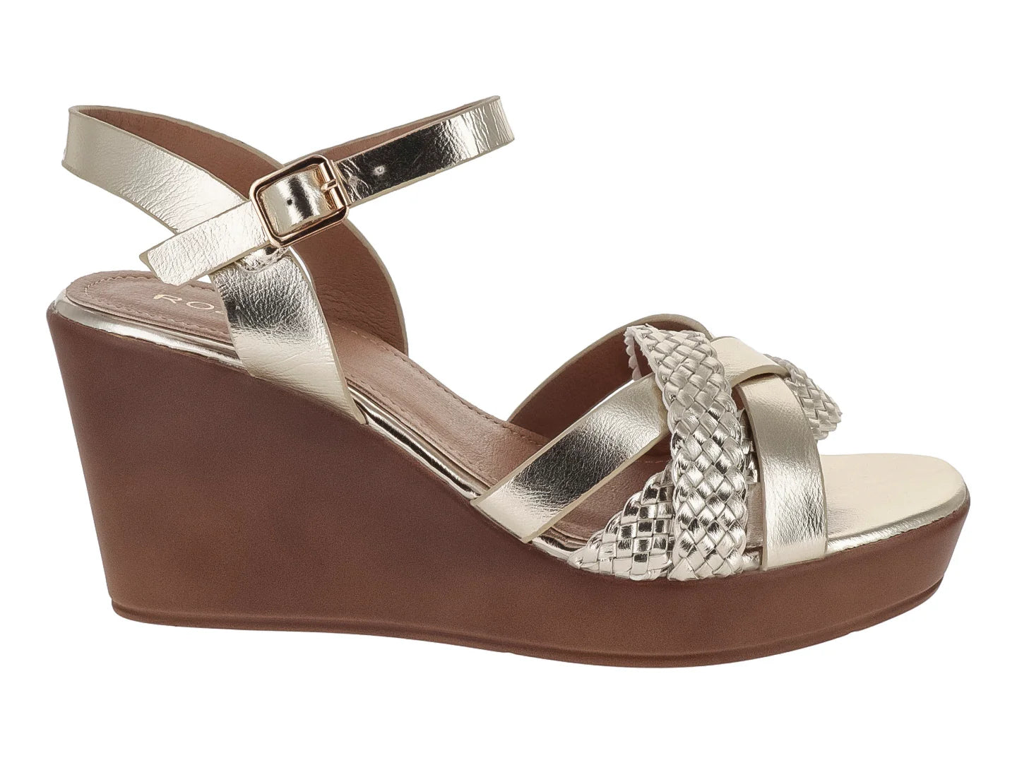 Sandalias ROZE de Plataforma Color Dorado para Mujer