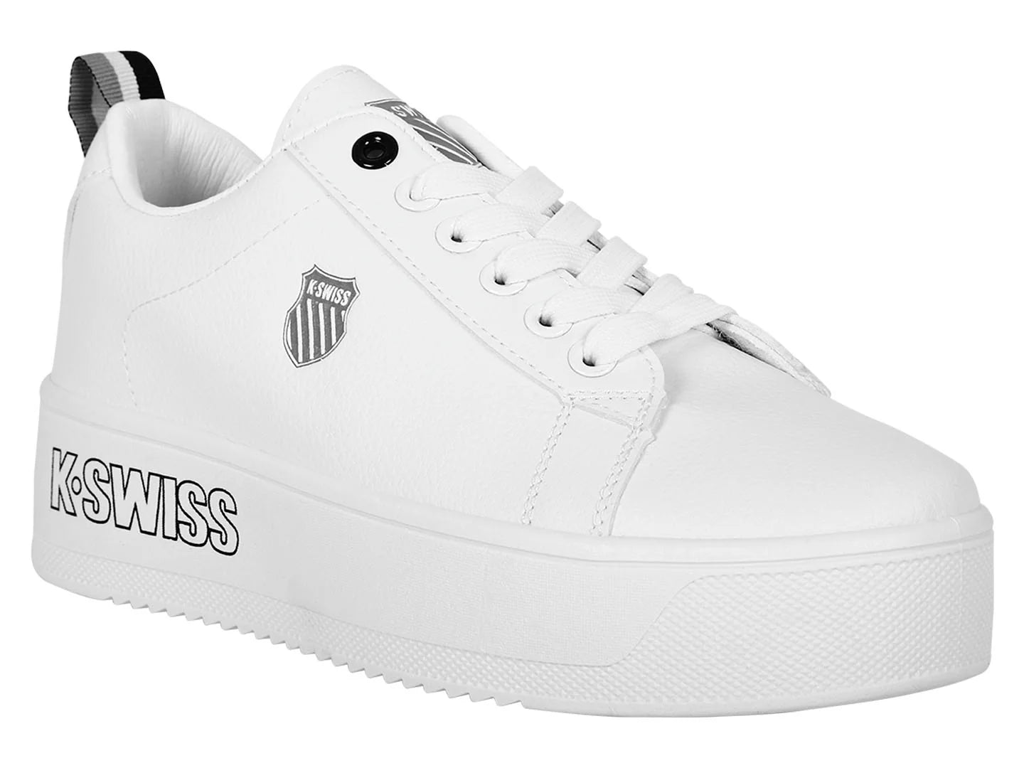 Tenis K SWISS Trinity Platform Blanco y Negro para Mujer