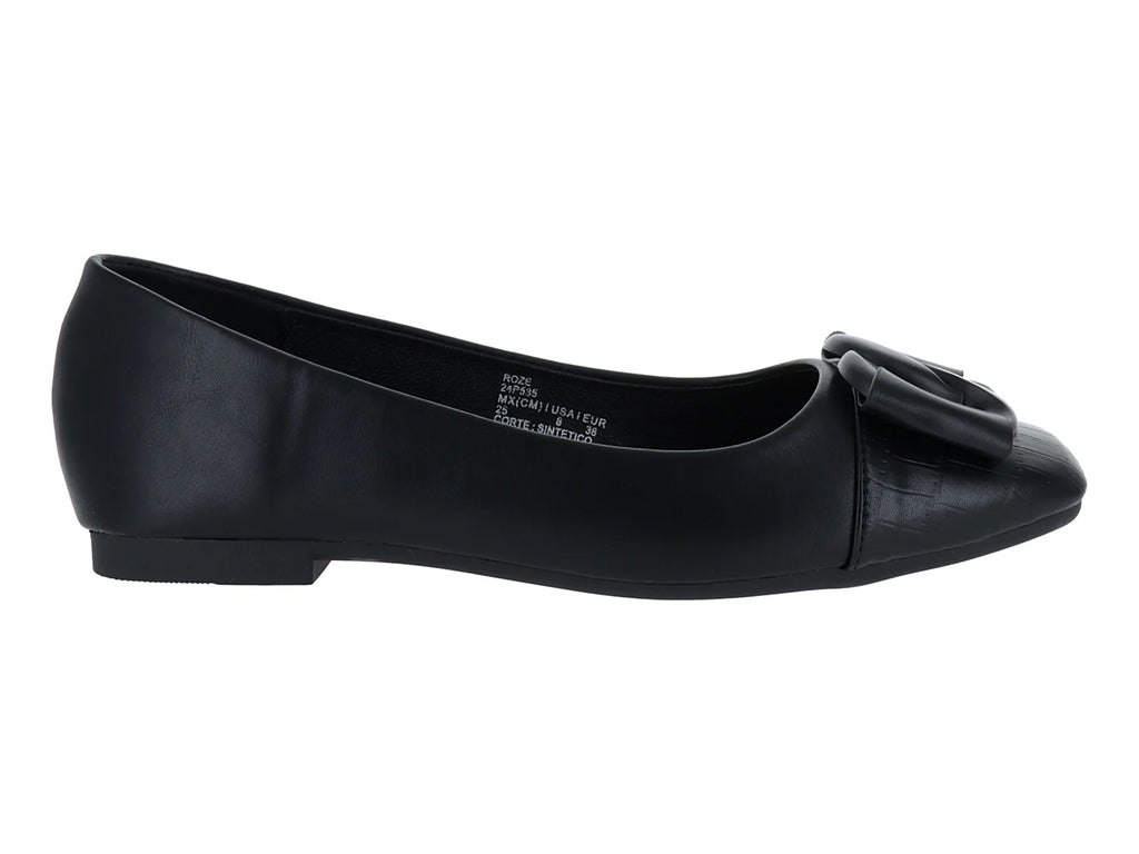 Zapatos Planos Roze Negro para Mujer