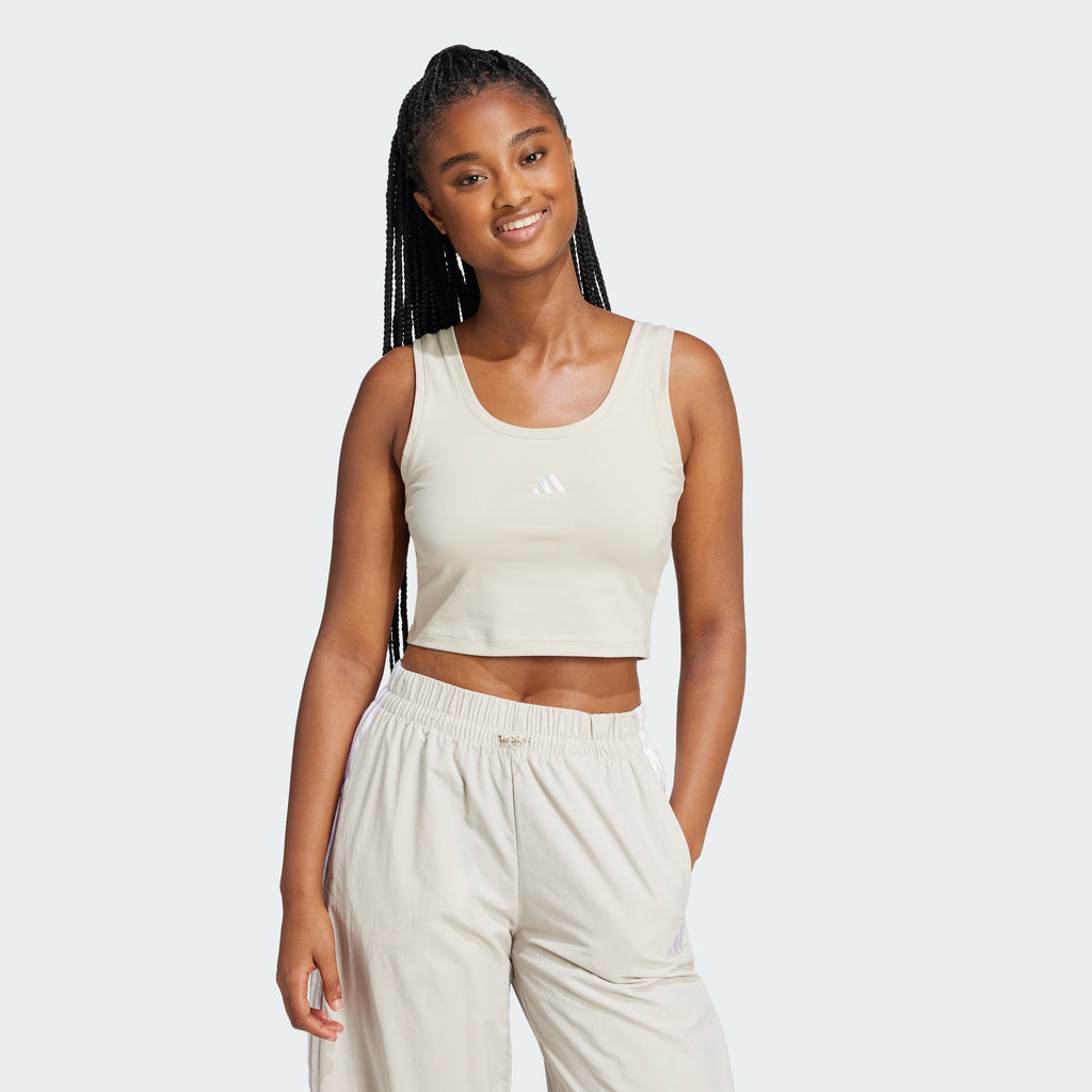 Women's adidas Essentials Small Logo Cotton Lifestyle Tank Top