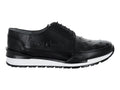 Zapatos Cuadra de Piel de Avestruz Negro para Hombre