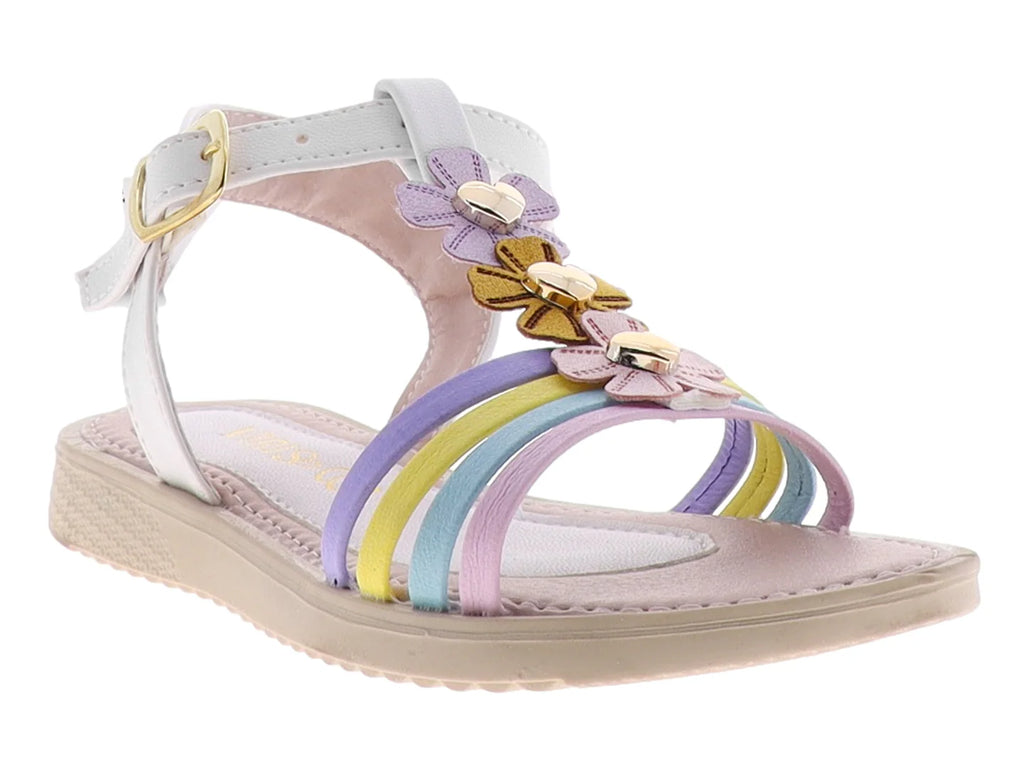 Sandalias Viris Blanco Multicolor de Princesas para Niña