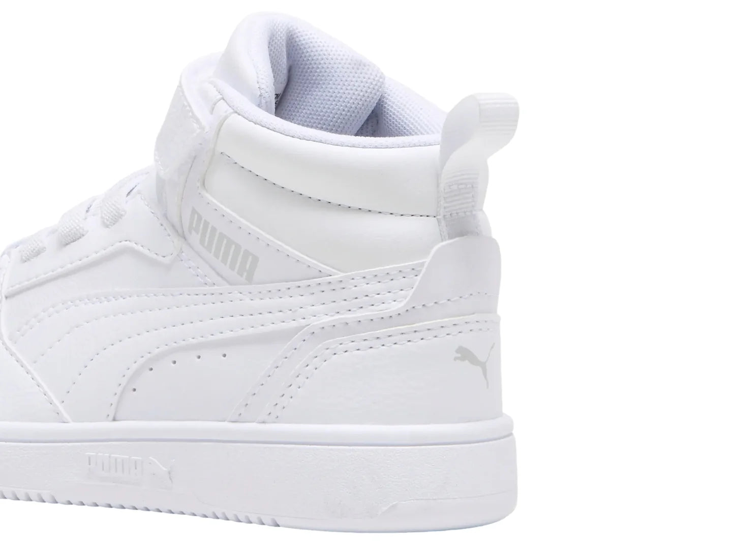 Tenis PUMA Rebound V6 Mid Blancos para Niño