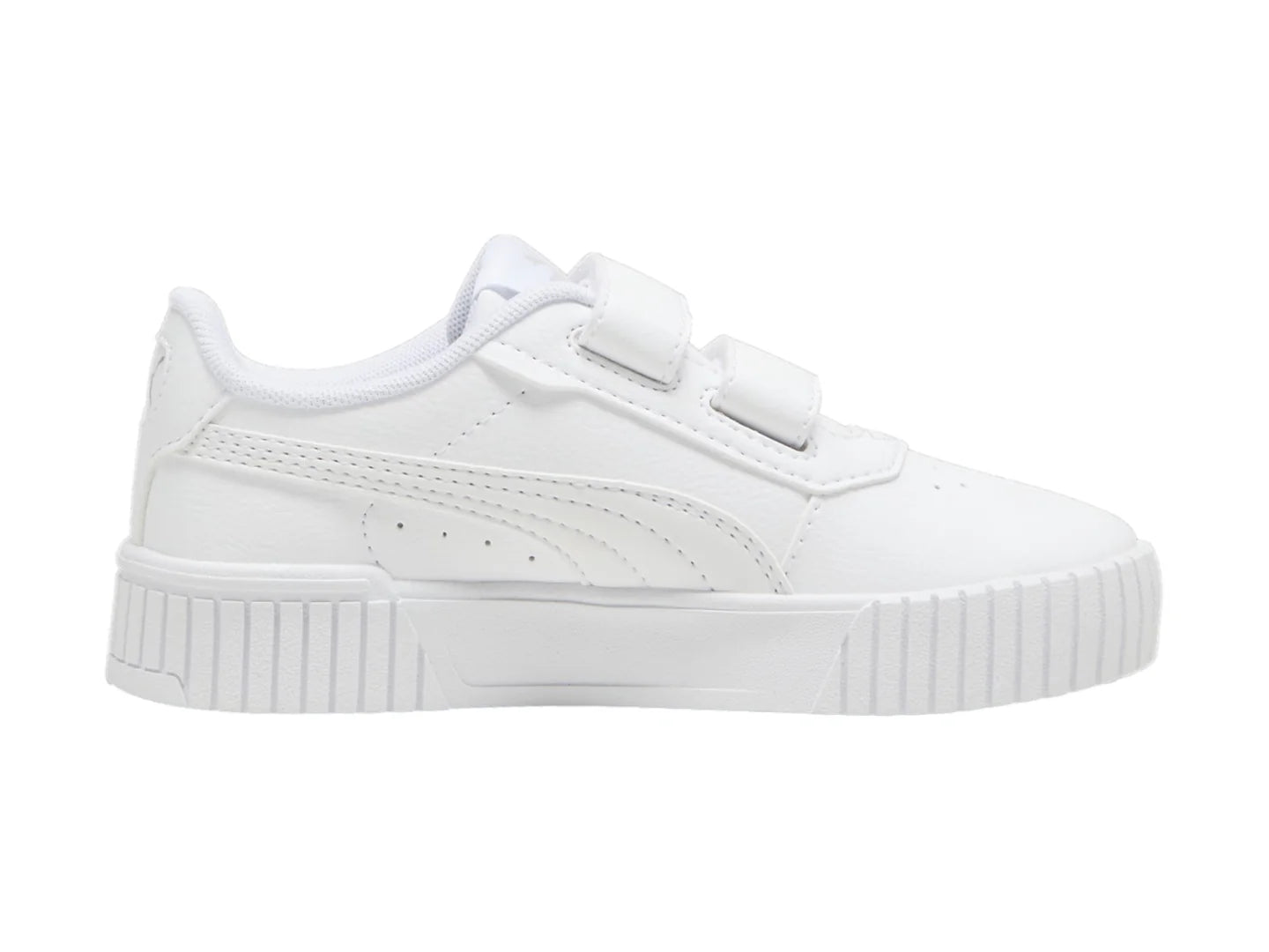 Tenis PUMA Carina 20 V Blanco y Plata para Niña