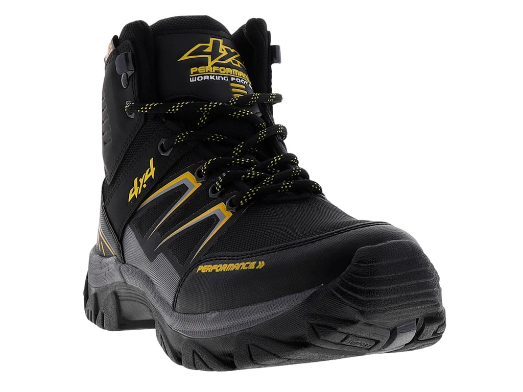 Botas 4X4 Negro con Amarillo para Hombre