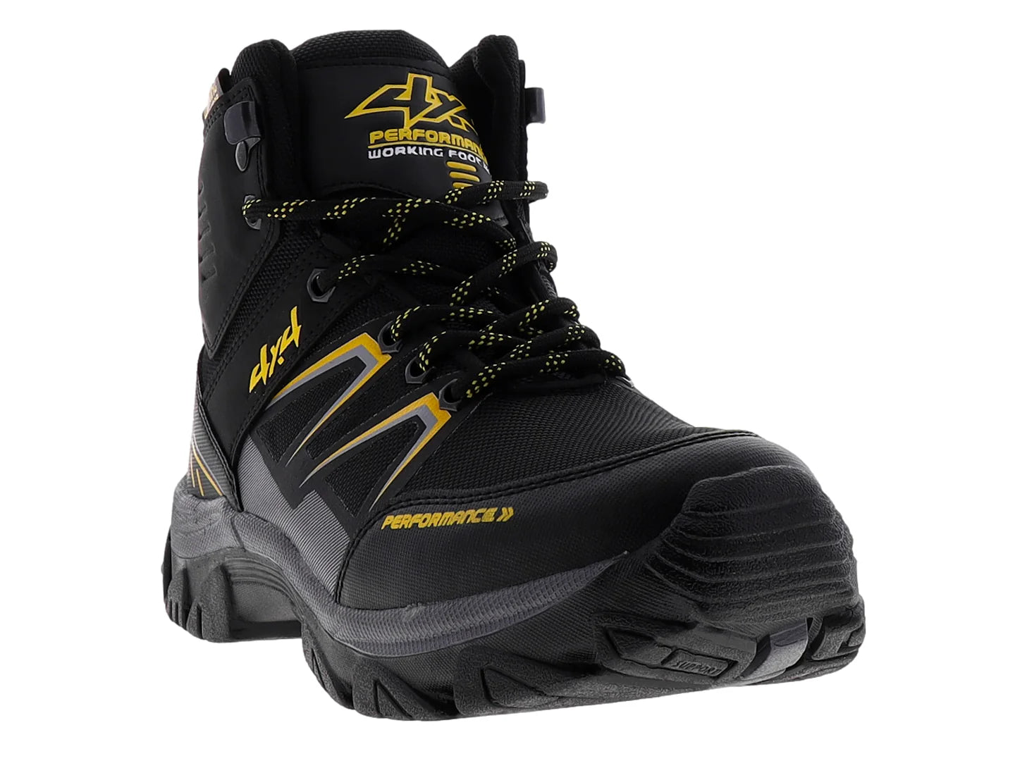 Botas 4X4 Negro con Amarillo para Hombre