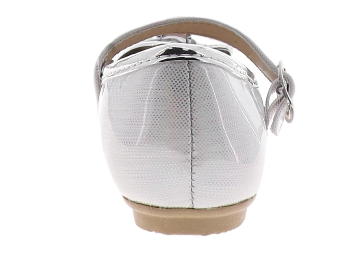 Zapatos SARELE de Charol Blanco y Plata para Niña