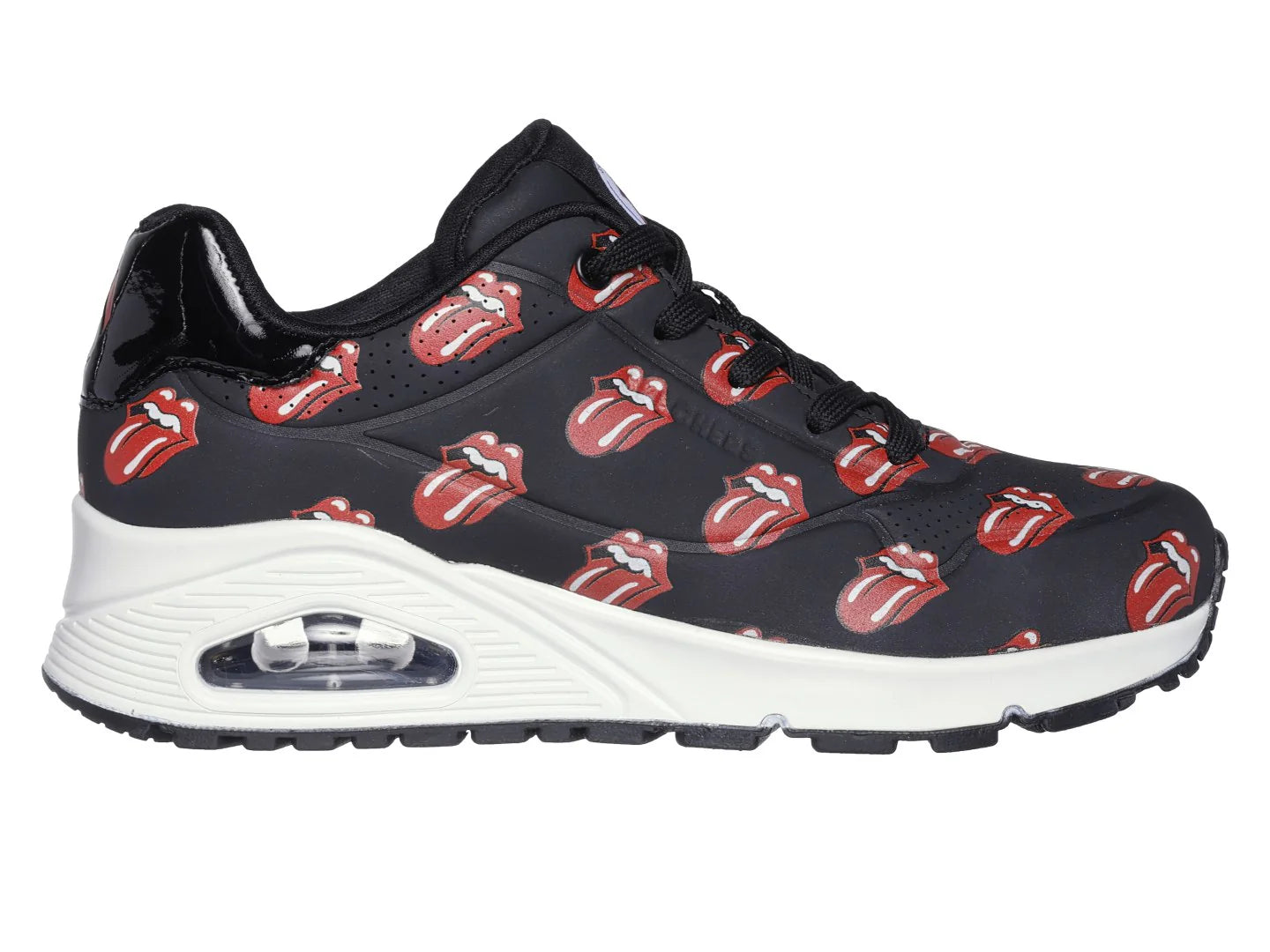 Tenis Skechers One Rolling Stones Negro y Rojo para Mujer