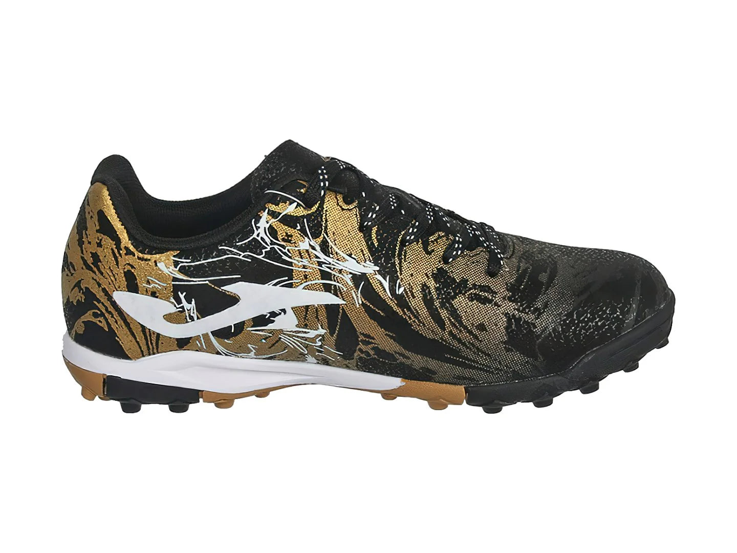 Tenis de Fútbol Joma Super Copa Negro y Dorado para Niño