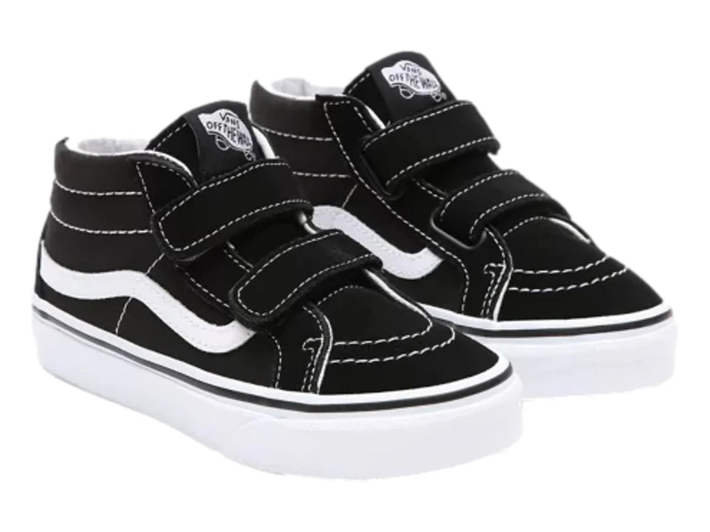 Tenis Vans Sk8 Mid Reissue Negro y Blanco para Niño