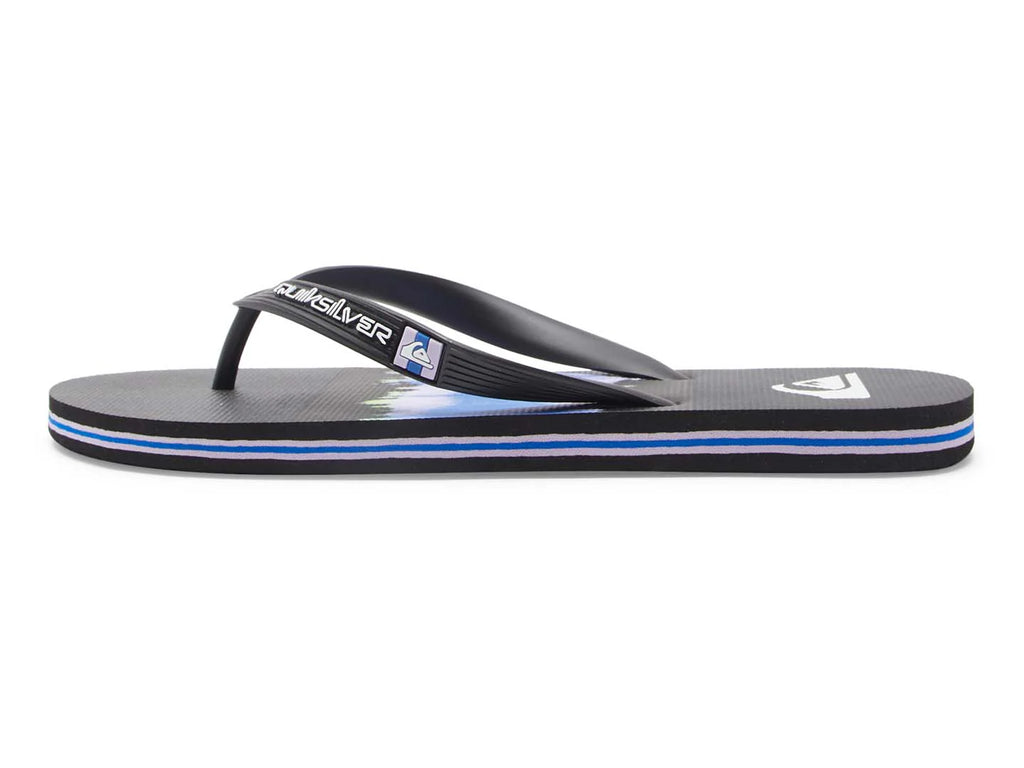Sandalias Quiksilver Molokai Art Negro y Azul para Hombre