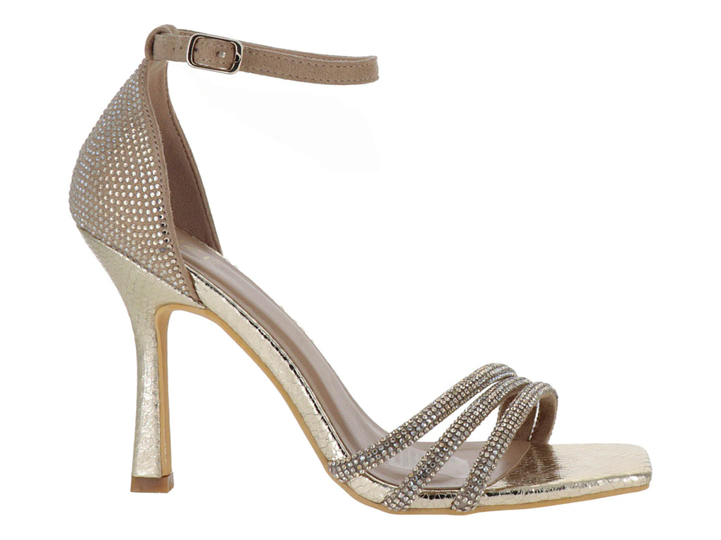 Sandalias de Tacón Roze Dorado para Mujer
