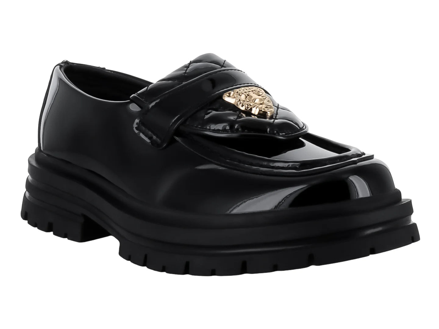 Mocasines Platini de Charol Negro para Mujer