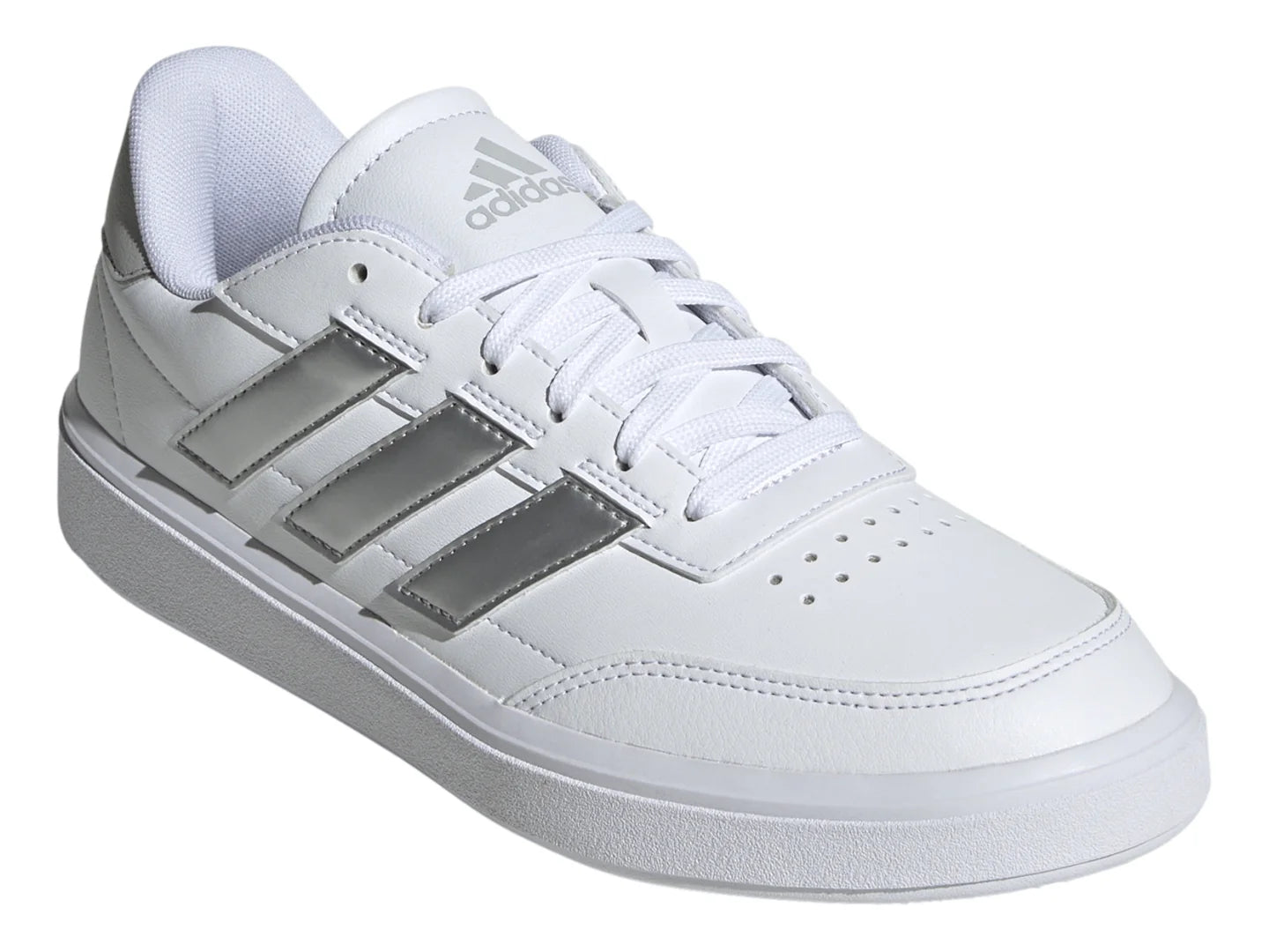 Tenis Adidas Courtblock Blancos con Plata para Mujer