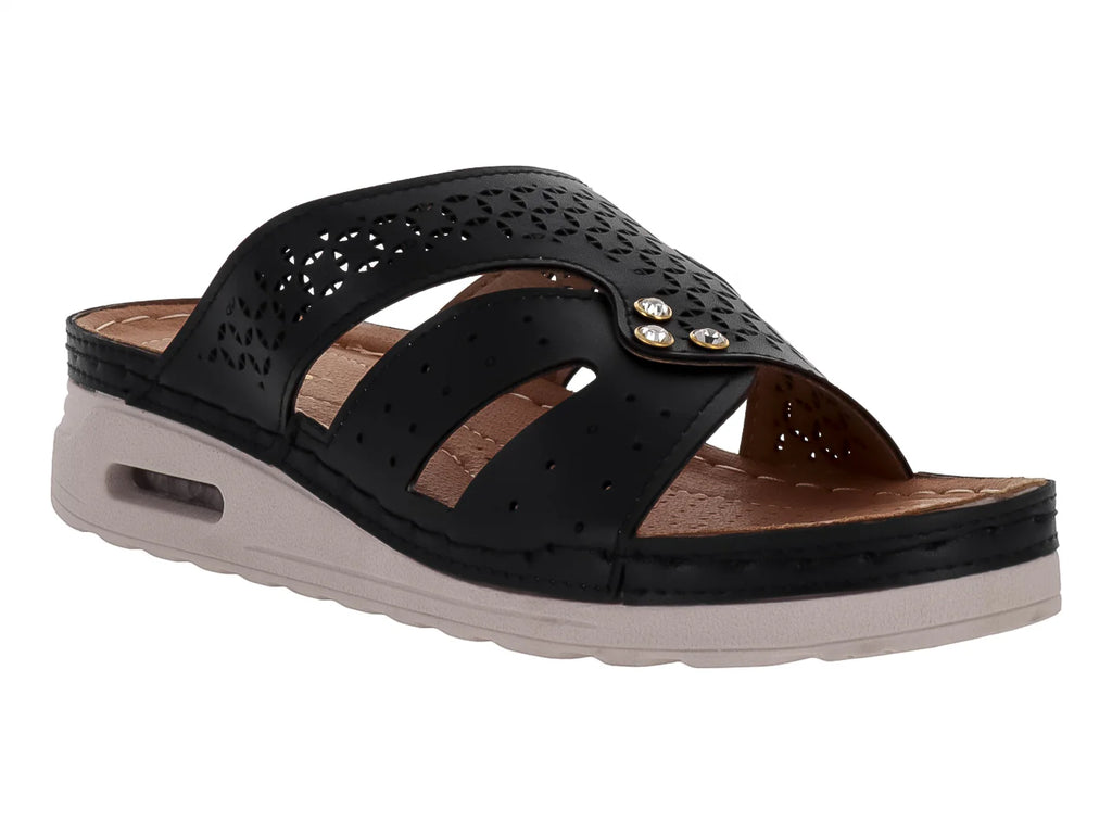 Sandalias Pantuflas Flexmas Negro para Mujer