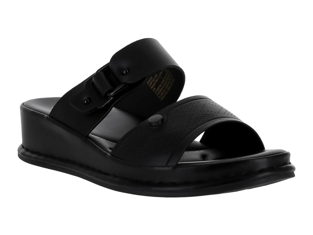 Sandalias Roze Negras de Plataforma para Mujer