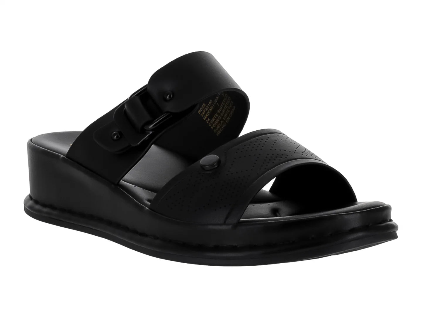 Sandalias Roze Negras de Plataforma para Mujer