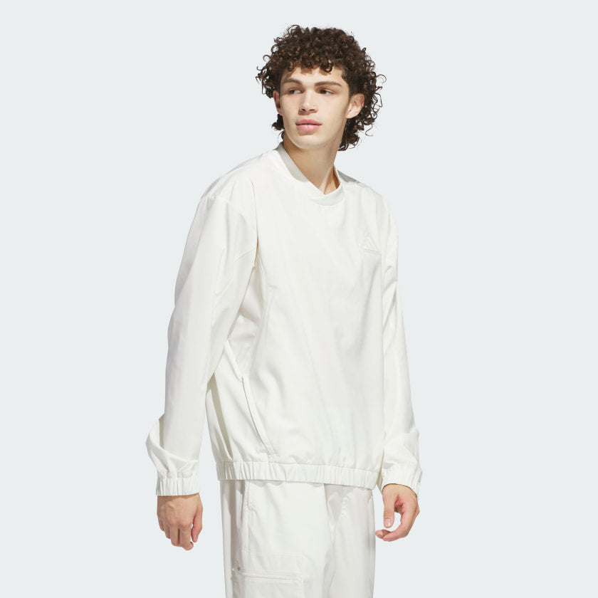 Men's adidas Woven Pullover Crew Sweatshirt
